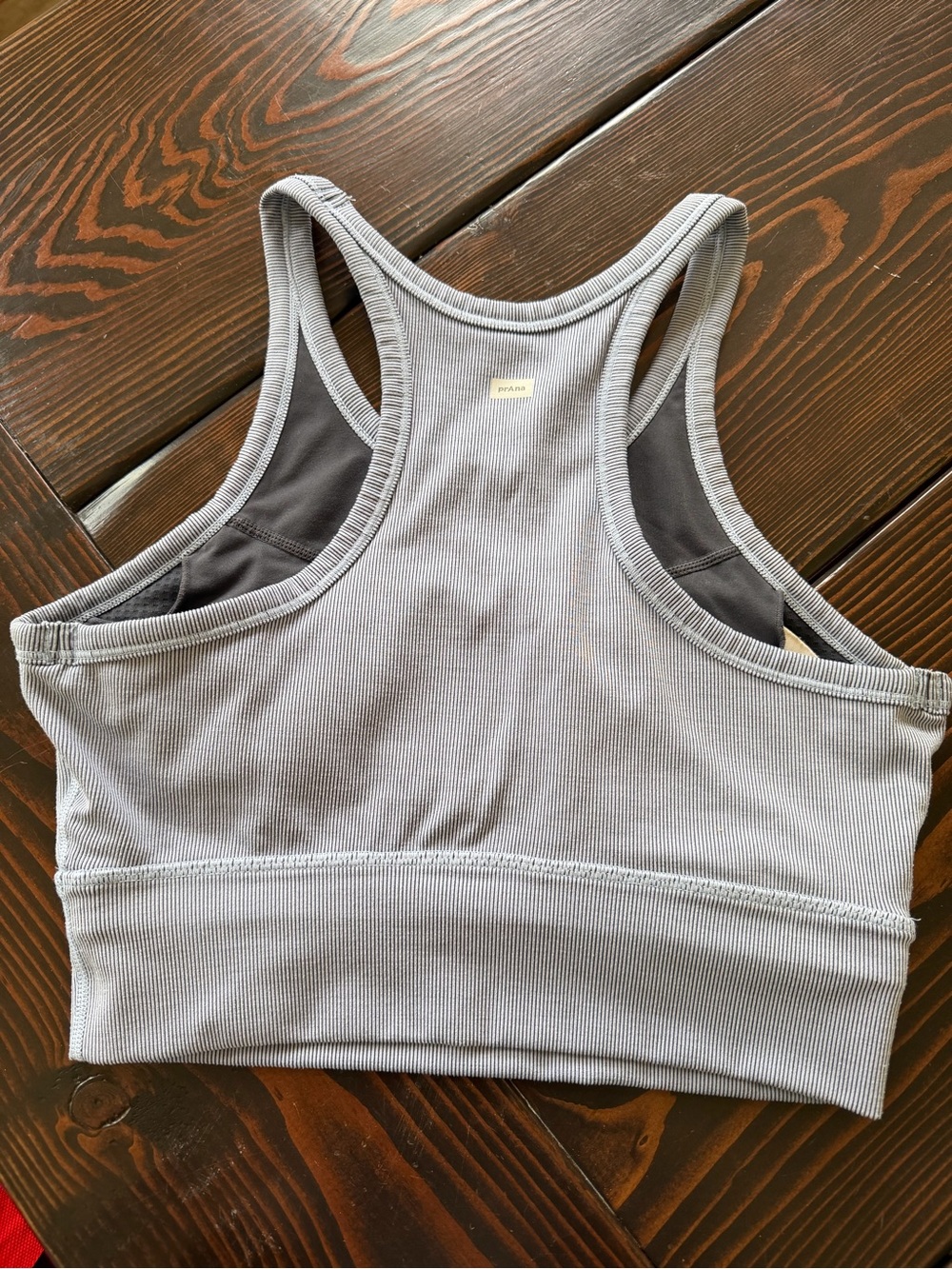Prana Ribbed Racerback Sports Bra - Picture 3 of 5